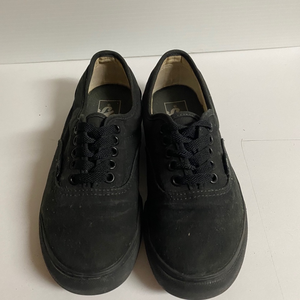 Solid Black Vans - image 1